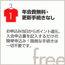 1.年間費無料・更新手続きなし
